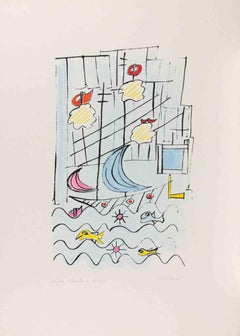 Vintage Seascape - Lithograph by Lillo Bartoloni - 1980s