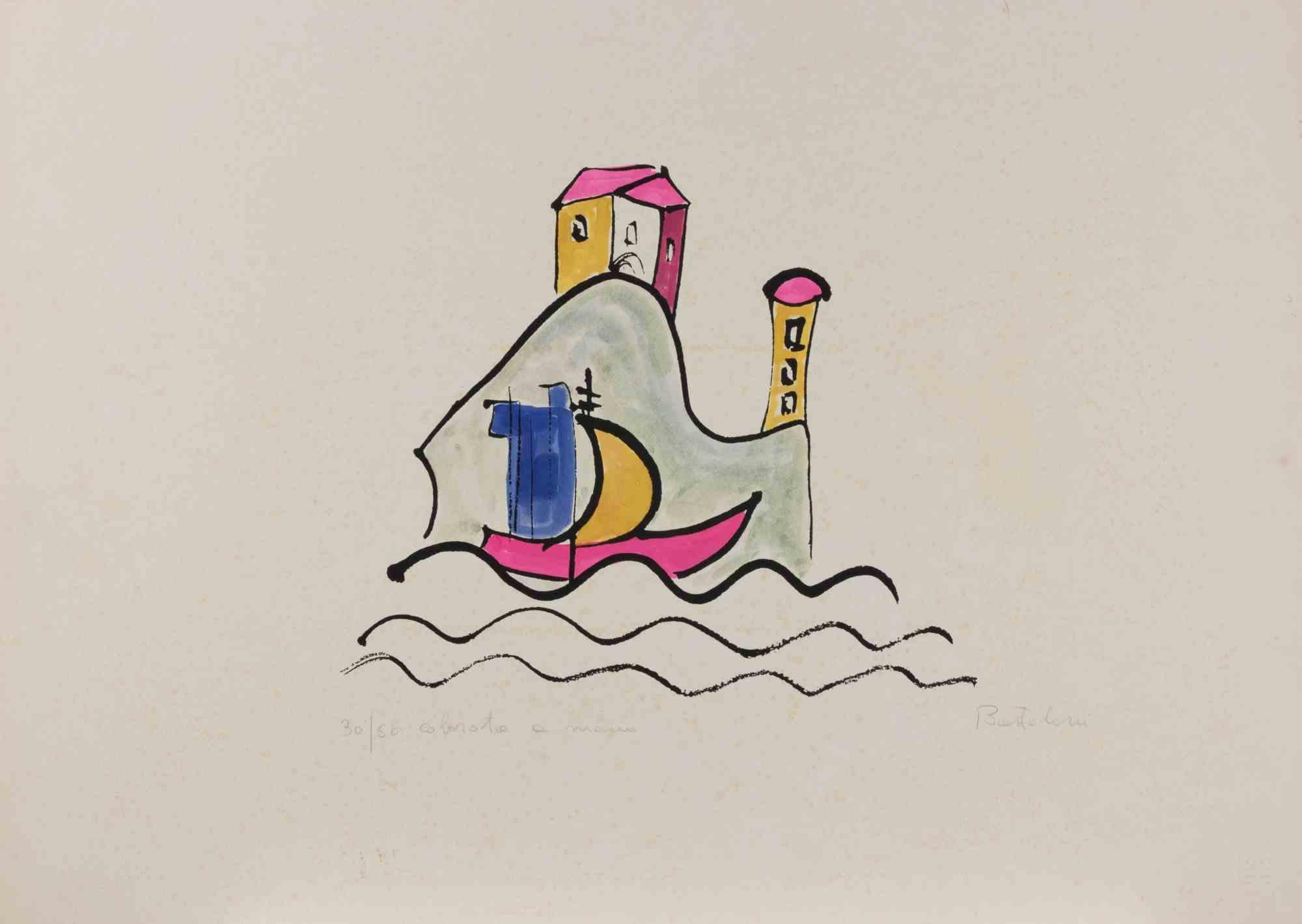 Lithograph hand colored, realized by Bartolini in 1980s.

Hand signed and numbered.

Edition of 50.

Very good condition except for some foxing.