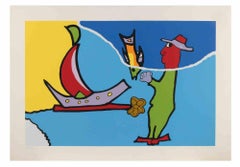 La mer - Sérigraphie de Lillo Bartoloni - années 1980