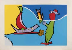 Das Meer - Siebdruck von Lillo Bartoloni - 1980er Jahre