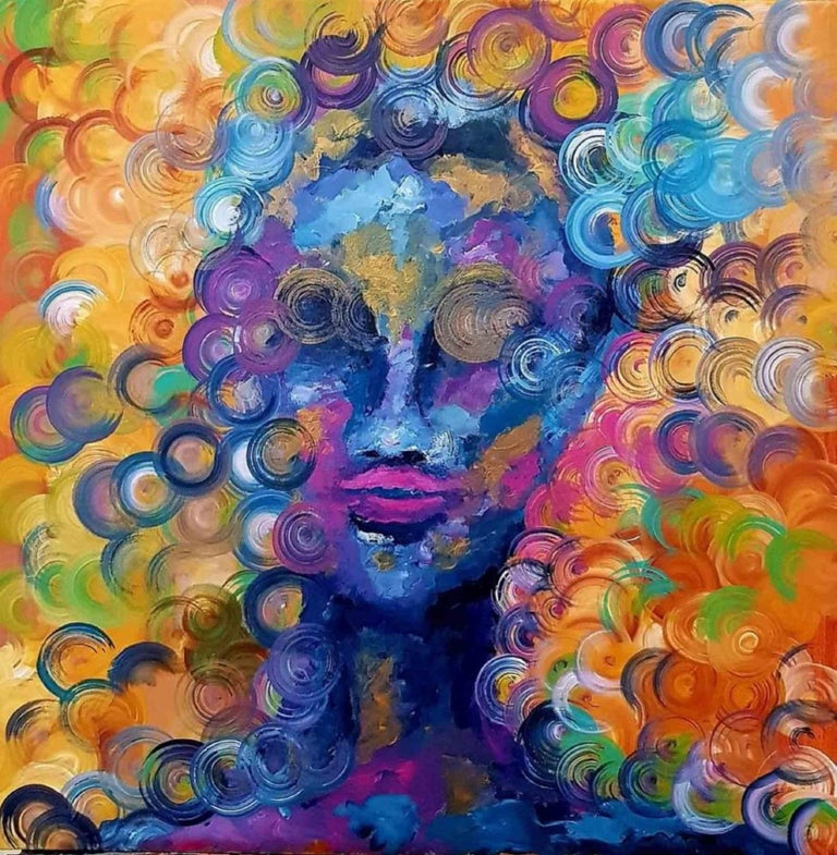 Distracted Abstract Lillo Sauto - Distracted Portrait - Acrylic on Canvas by Lillo Sauto ...
