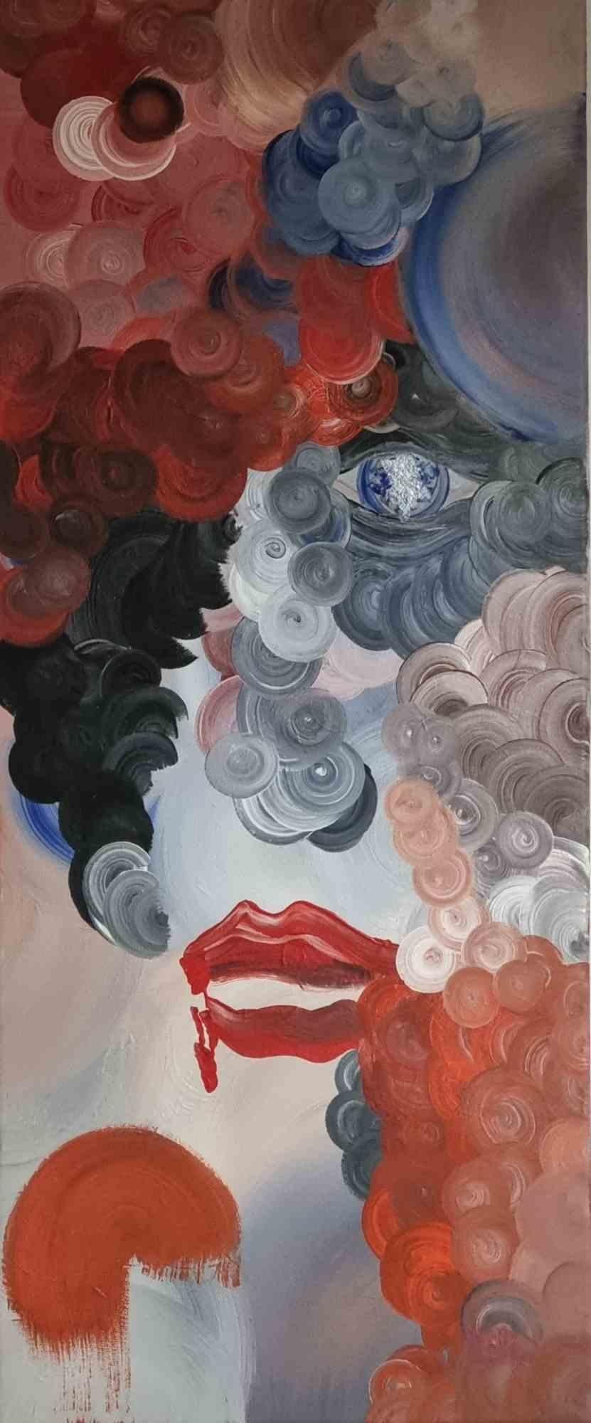 La signora del Quinto Piano - Acrylic on Canvas by Lillo Sauto - 2017