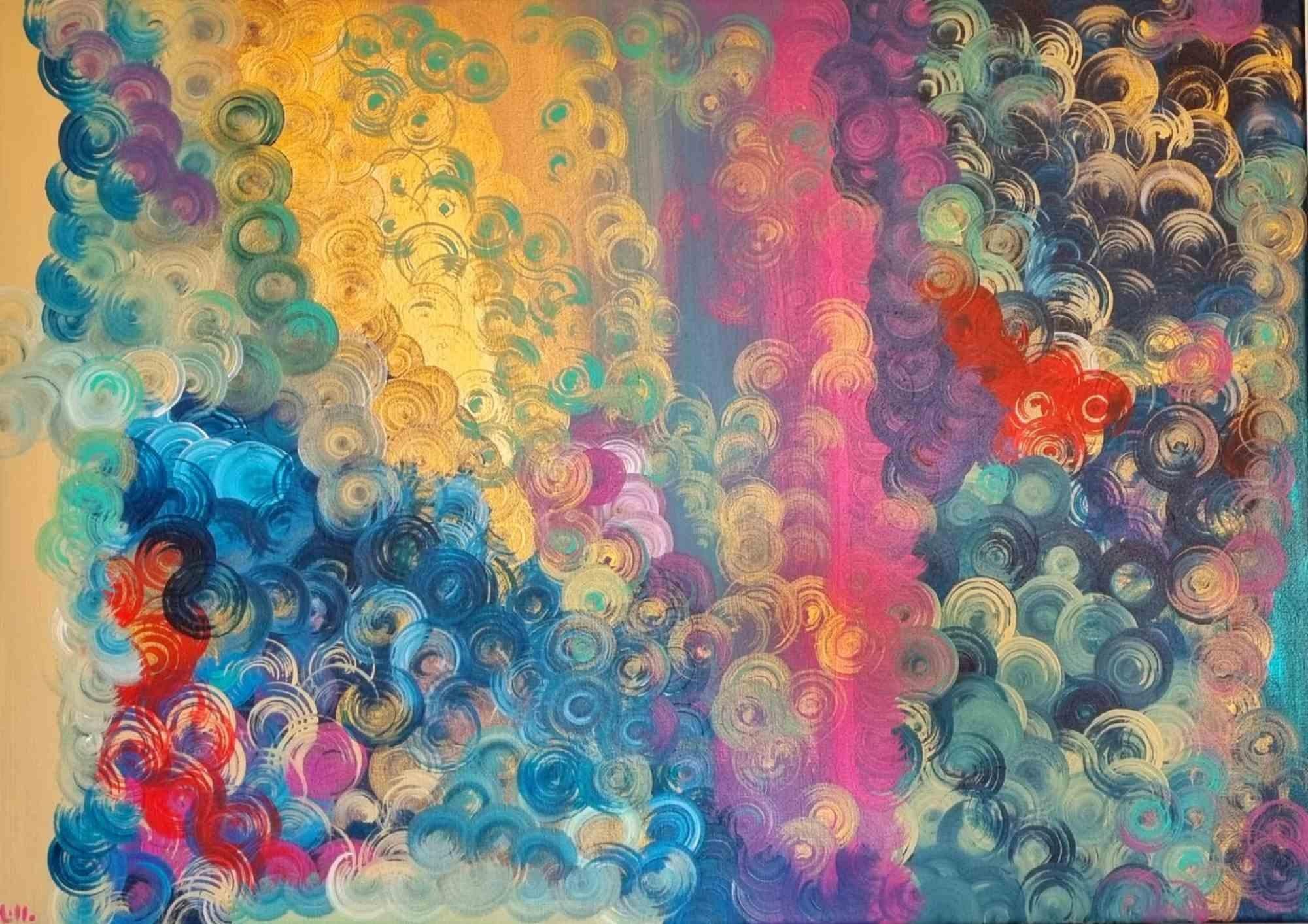L'oceano abbracciava le stelle - Acrylic on Canvas by Lillo Sauto - 2022