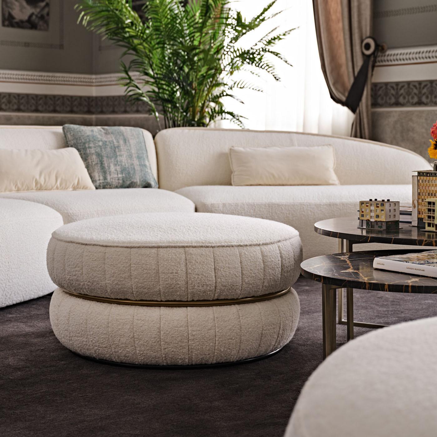 italien Pouf blanc par Black Tie en vente