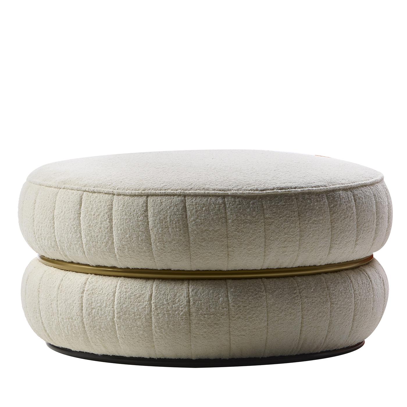 Textile Pouf blanc par Black Tie en vente