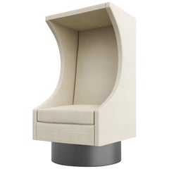 LILLY CHAIR - Modern Wing Back Chair in Kimodo Lizard Cream