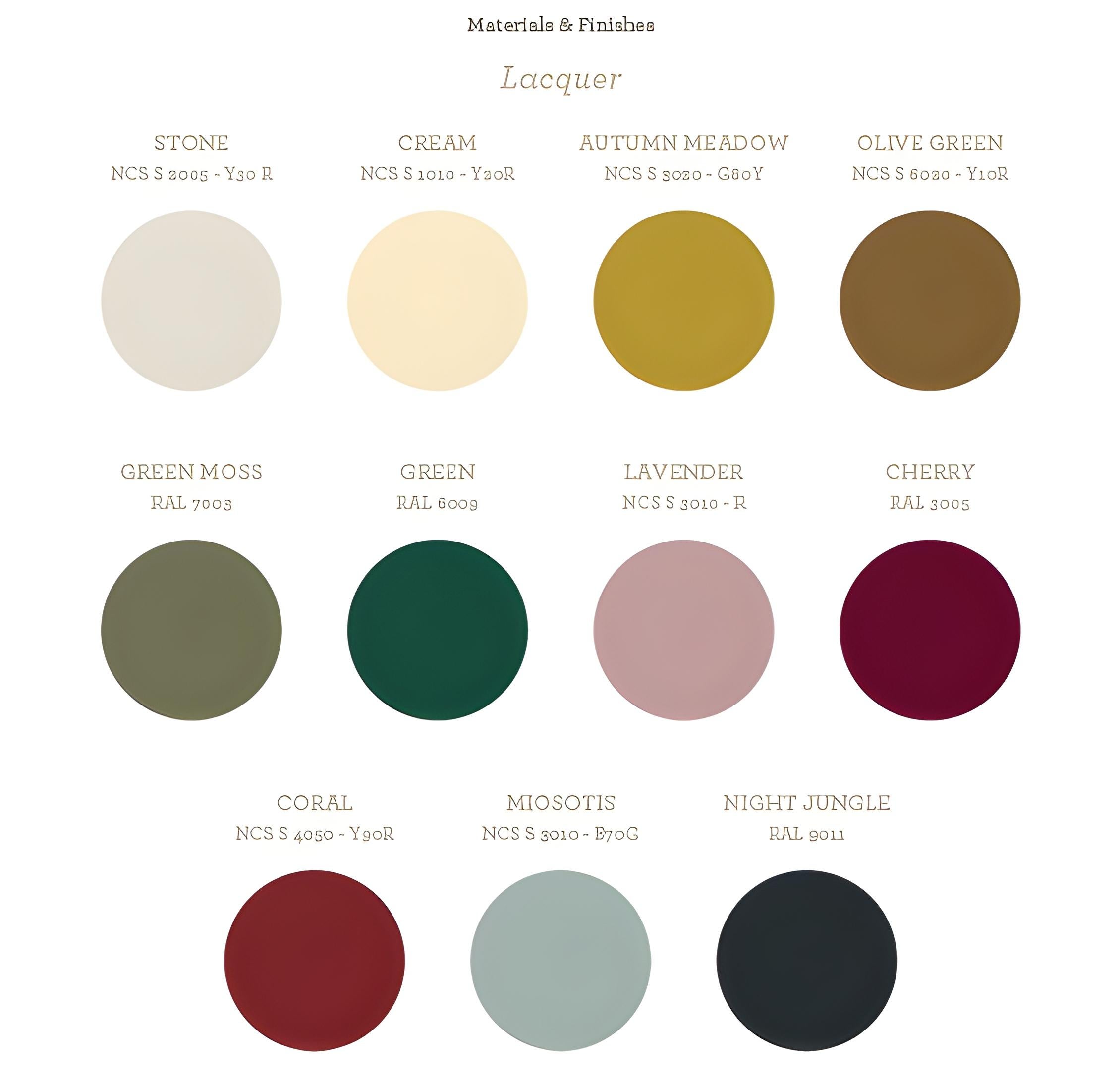 Contemporary Lilly Coffee Table, Organic Cast Brass Legs & Cascading Glossy Lacquered Tops For Sale