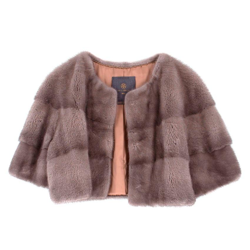Lilly E Violetta Sarah Mini Mink Fur Jacket US 6 In Excellent Condition In London, GB