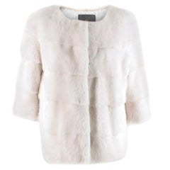 Lilly e Violetta White Fur Jacket SIZE 42