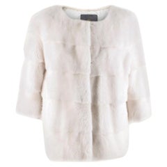 Lilly e Violetta White Fur Jacket SIZE 42