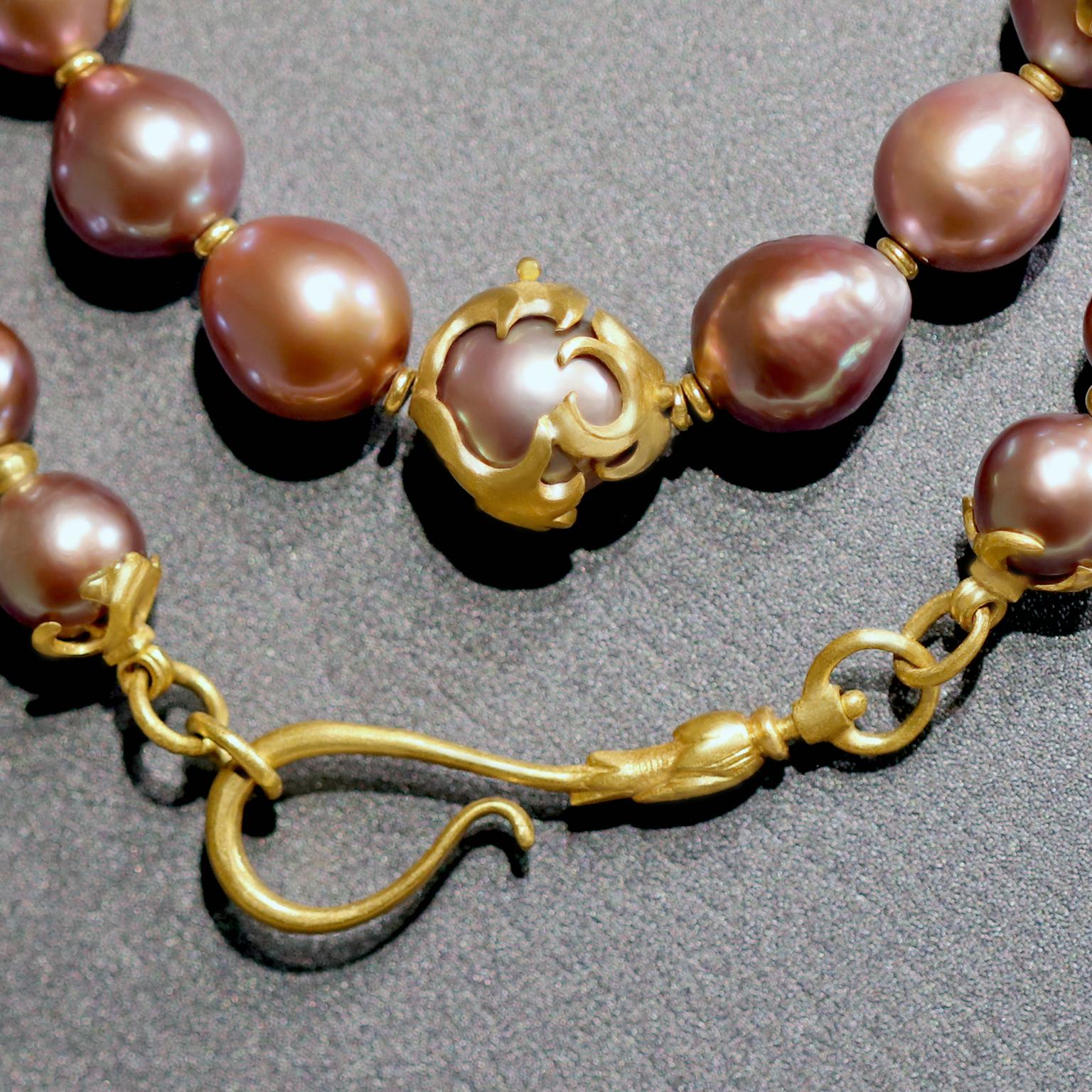 Women's Lilly Fitzgerald Opera Length Natural Chinese Freshwater Pearl 22k Necklace