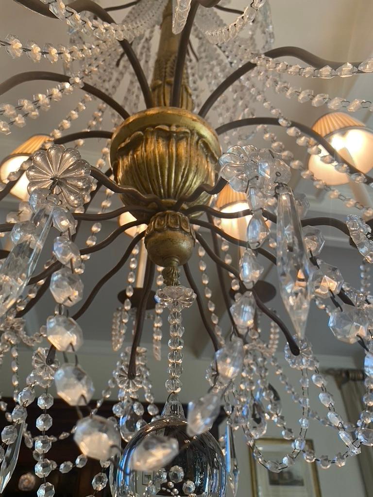 Lilly French Basket Crystal Chandelier with 10 Lamps 4