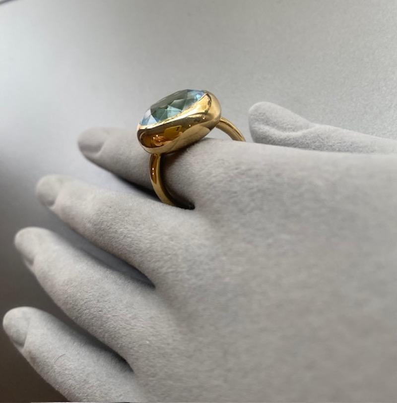 Contemporary Lilly Hastedt Aquamarine Pod Ring For Sale