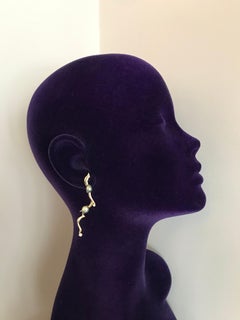 Black Tahiti Pearl Cocktail Earring 18 Karat Gold