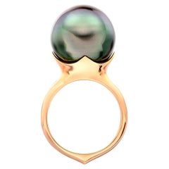 Lilly Hastedt Black Tahitian Pearl Rose Gold Ring