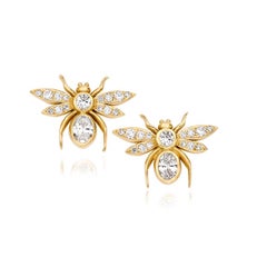 Lilly Hastedt Diamond Mini Insect Stud Earrings