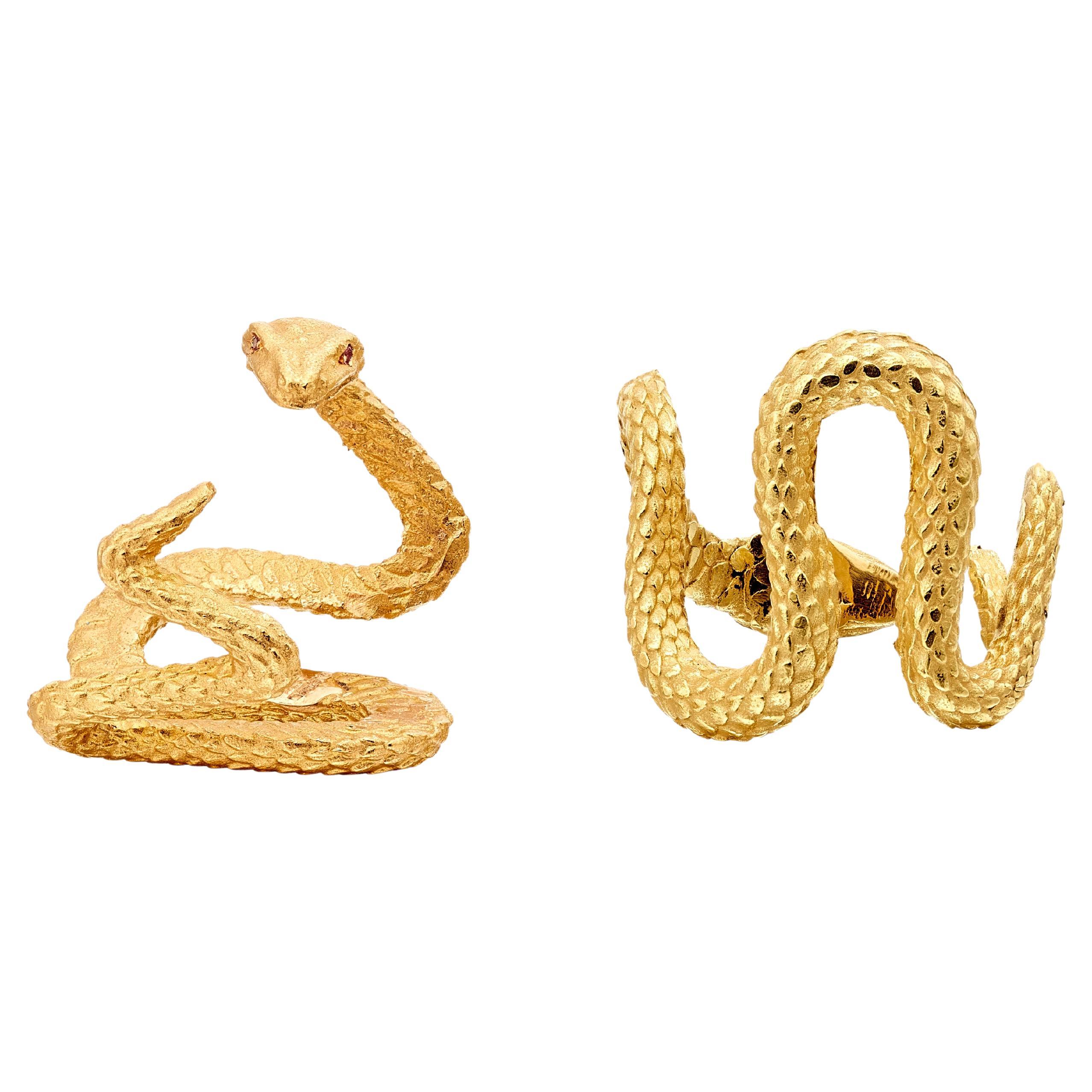 Lilly Hastedt Gold Snake Ring For Sale