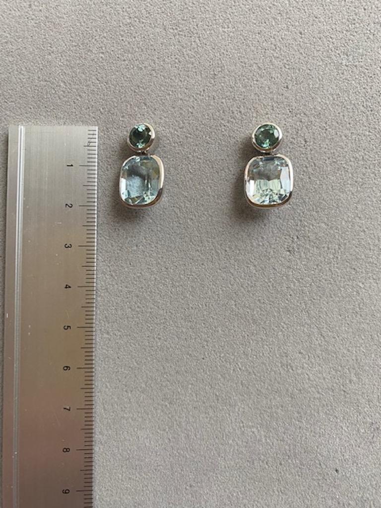 green aquamarine earrings