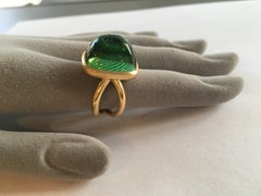 Lilly Hastedt Green Tourmaline Cocktail Ring in 18 Karat Gold