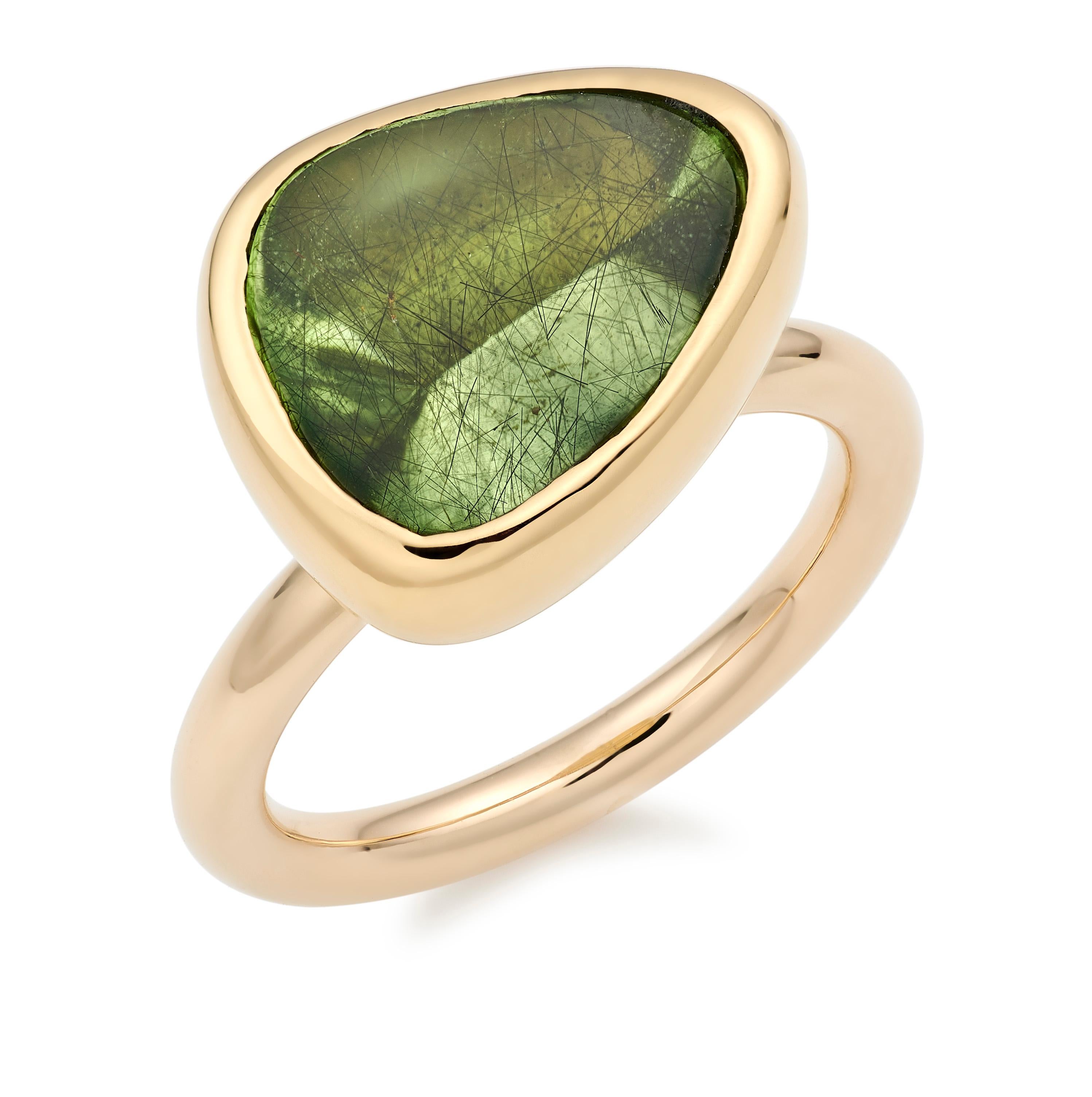 Contemporary Lilly Hastedt Peridot Cocktail Pod Ring For Sale