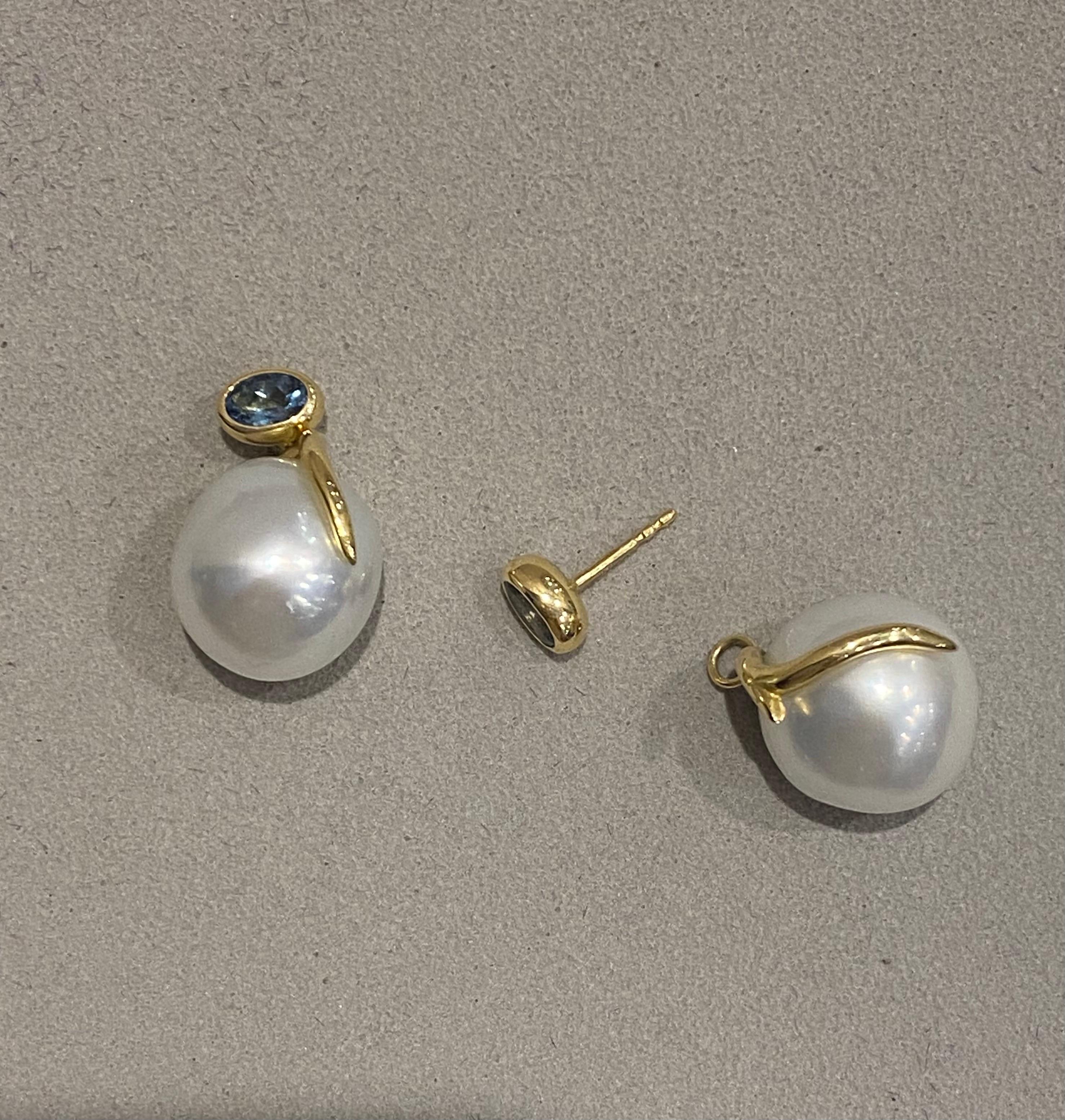 aquamarine and pearl earrings