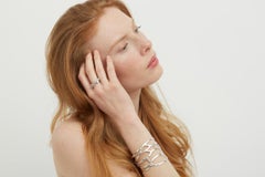 Sterling Minimalist Silver Bee Wing Cuff Bracelet