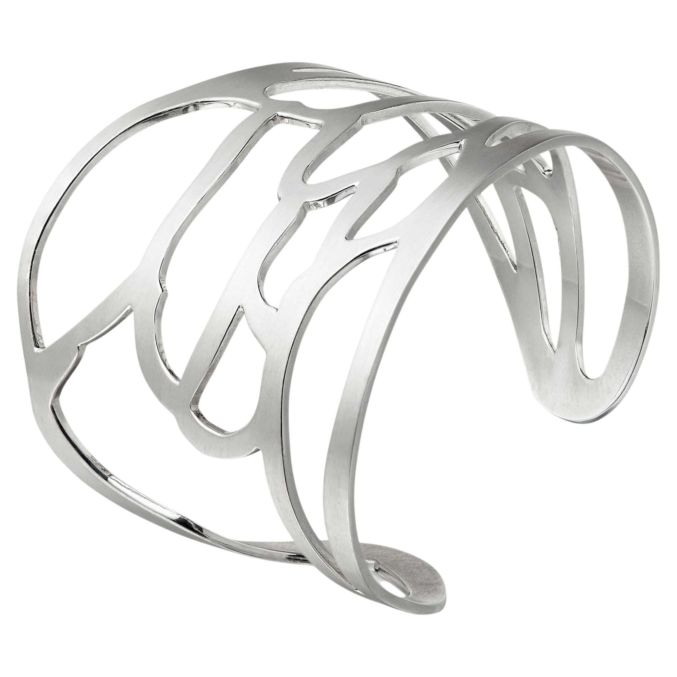 Lilly Hastedt Sterling Silver Bee Wing Cuff For Sale
