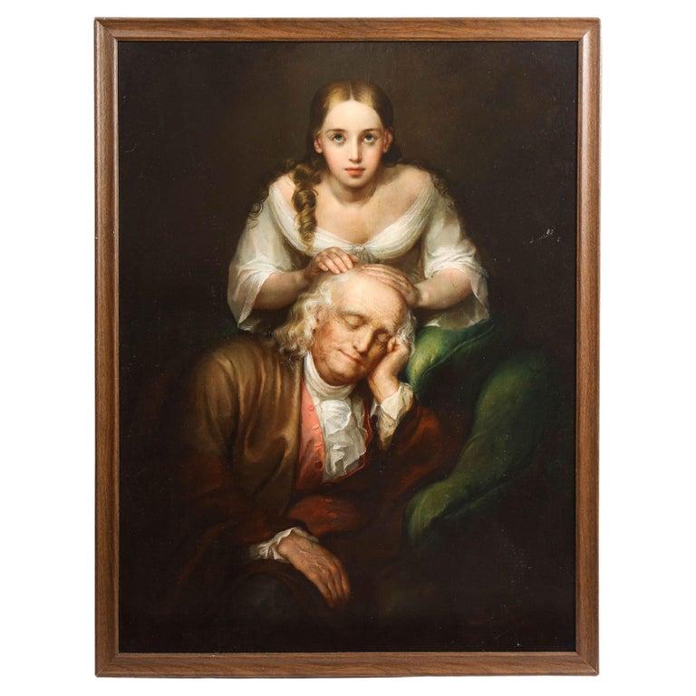 Lilly Martin Spencer (estadounidense, 1822-1902) Un retrato poco común Dios bendiga a mi padre. 

**Figura 84 del libro/catálogo principal sobre Lilly Martin Spencer.

Siglo XIX.

Óleo sobre lienzo, firmado

Lilly Martin Spencer fue una de las
