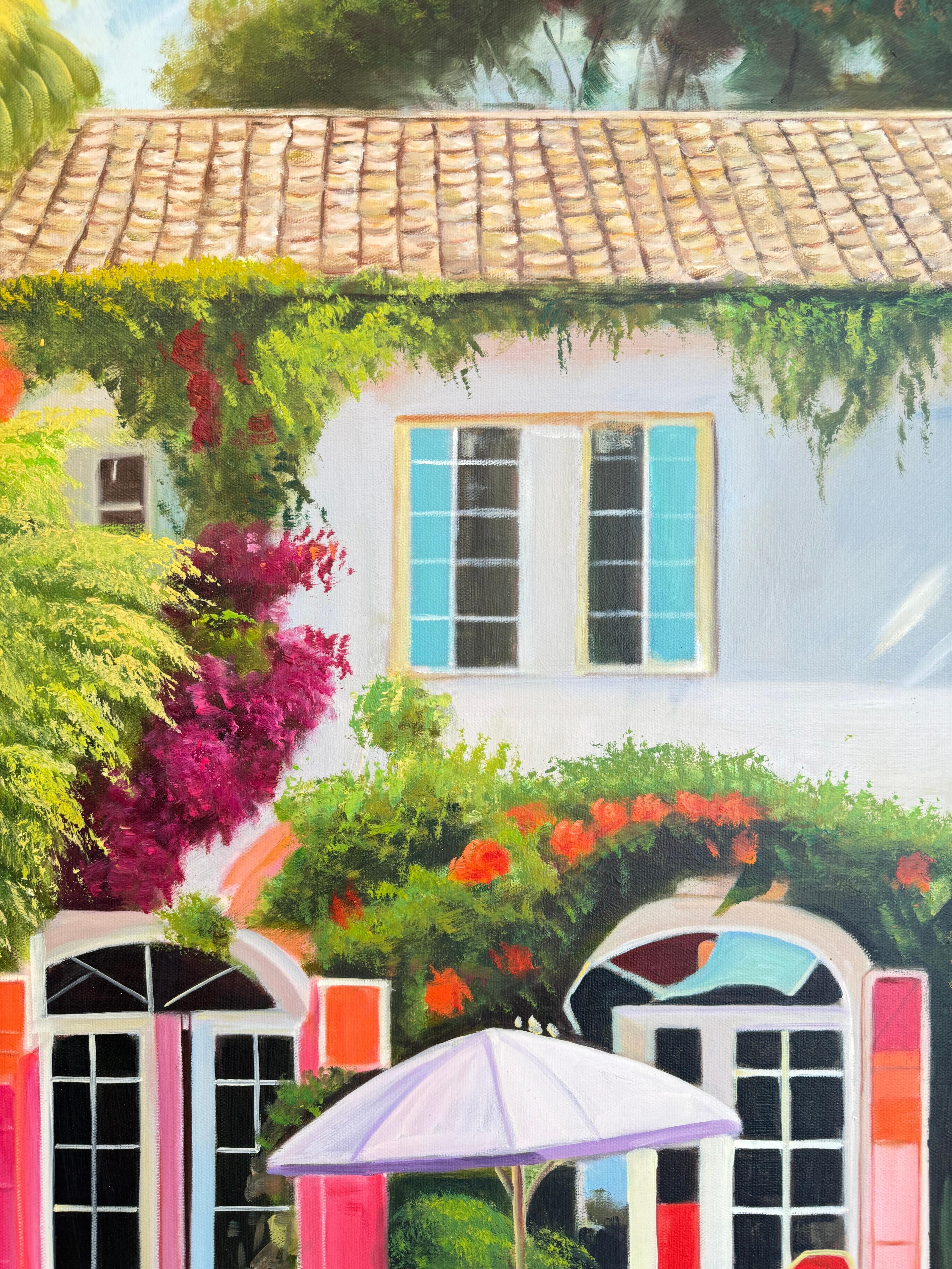 A House Becomes a Home With you - Contemporary Architecture Pool House Painting For Sale 9