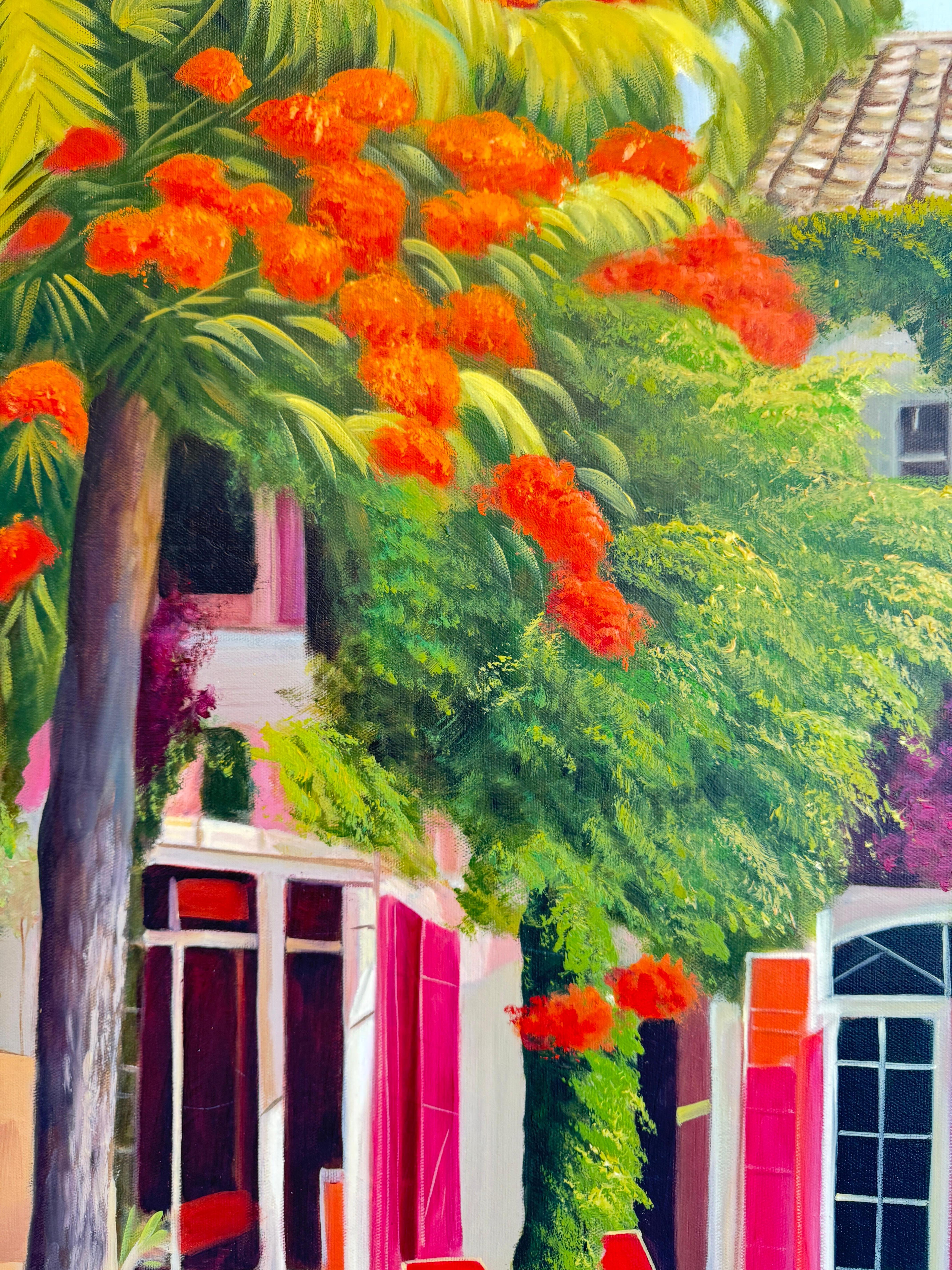 A House Becomes a Home With you - Contemporary Architecture Pool House Painting For Sale 4