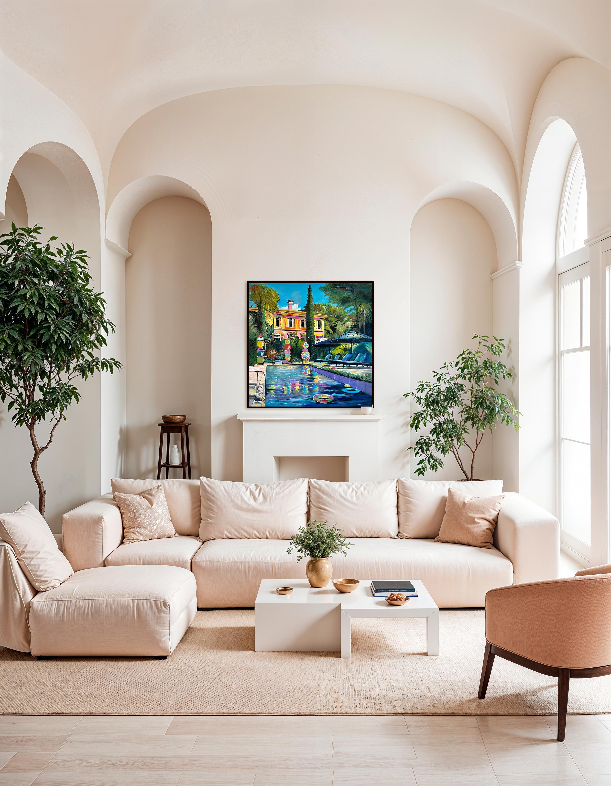 Lilly Muth's architectural paintings transport viewers on a visual journey to a different world, where imagination knows no bounds and the boundaries between reality and fantasy blur into a mesmerizing tapestry of color, form, and emotion.
The