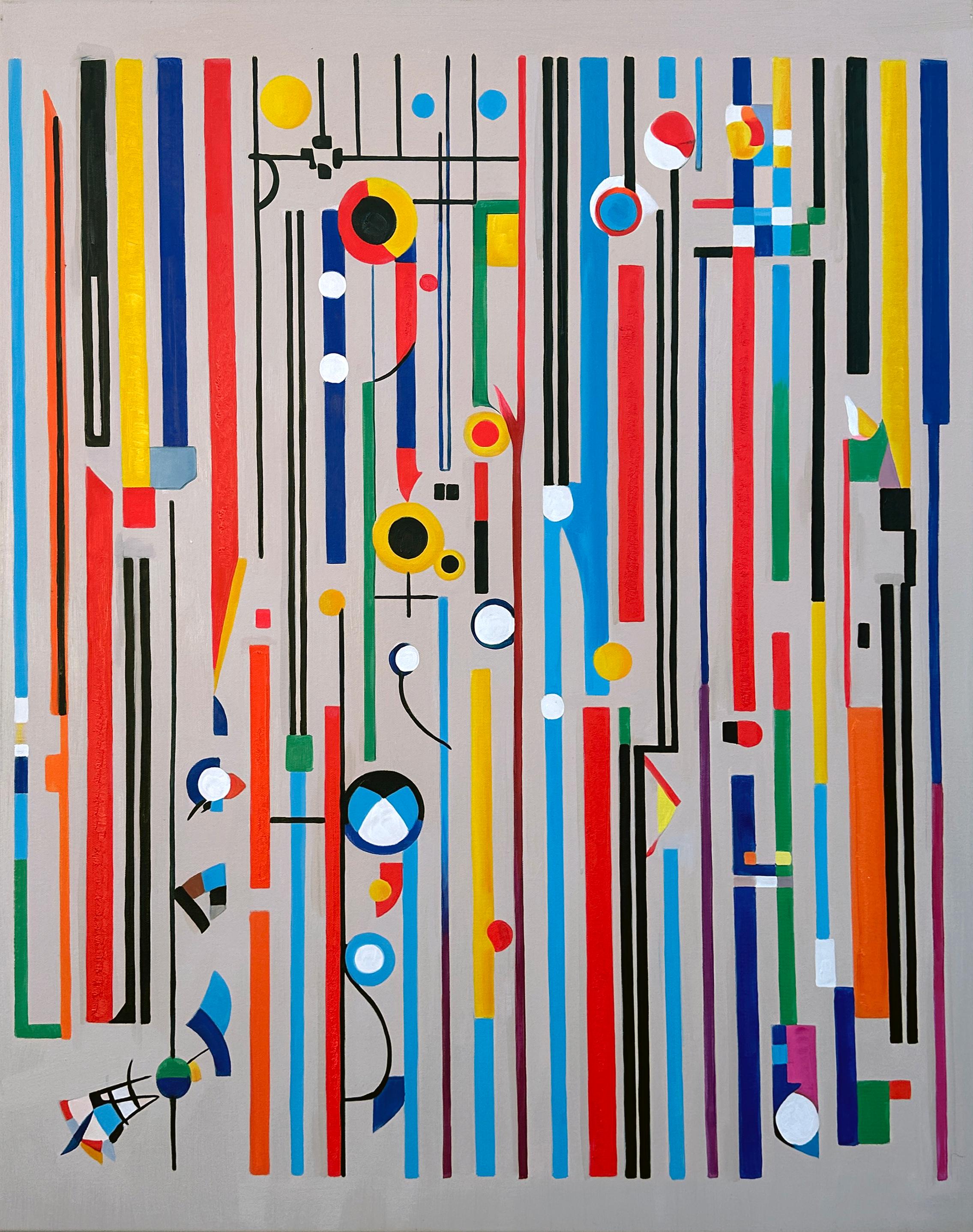 Finding You Lilly Muth - Contemporary geometric abstraction - Oil Painting