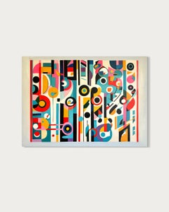 Finding your Embrace - Contemporary geometric abstraction - Oil Painting