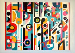 Finding your Embrace - Contemporary geometric abstraction - Oil Painting