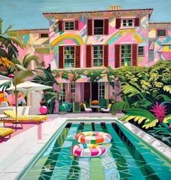 Free falling in Love - Contemporary Architecture Oil Painting