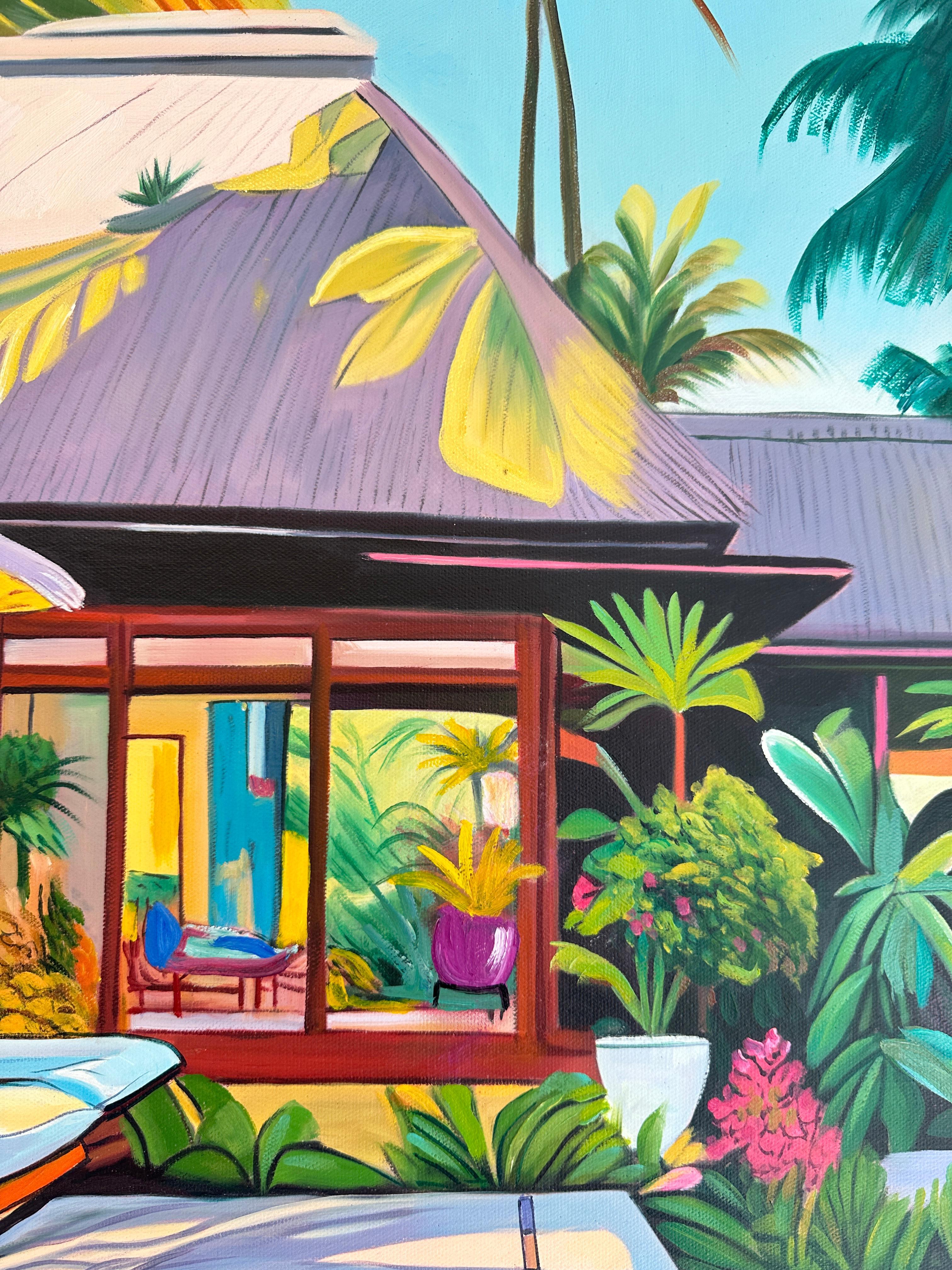 Sogniamo insieme - Pittura ad olio di architettura contemporanea 6