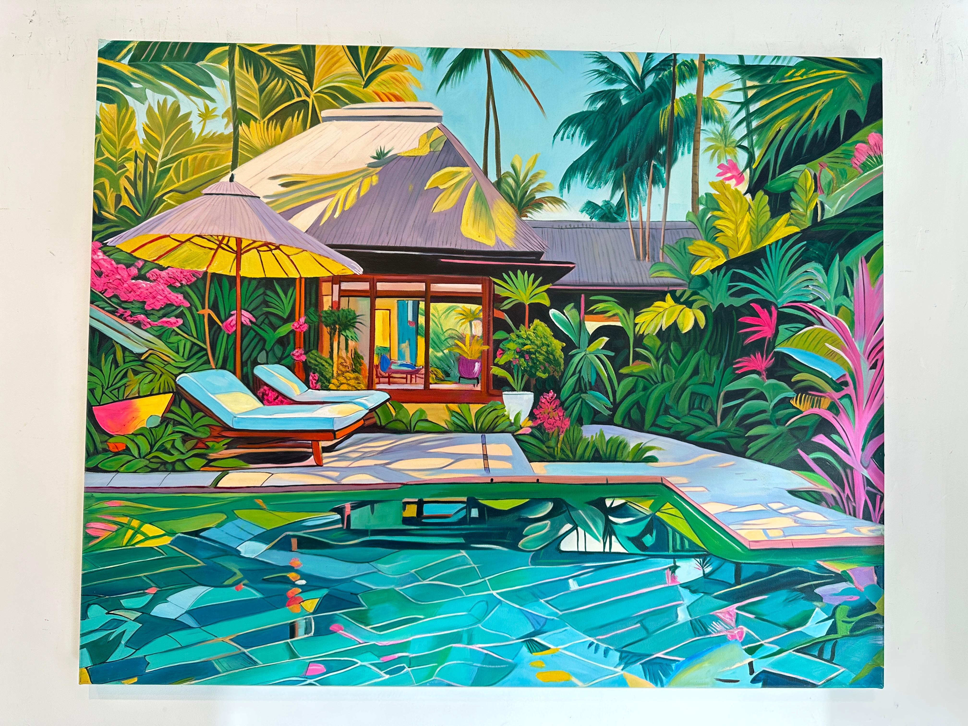 Sogniamo insieme - Pittura ad olio di architettura contemporanea - Painting di Lilly Muth