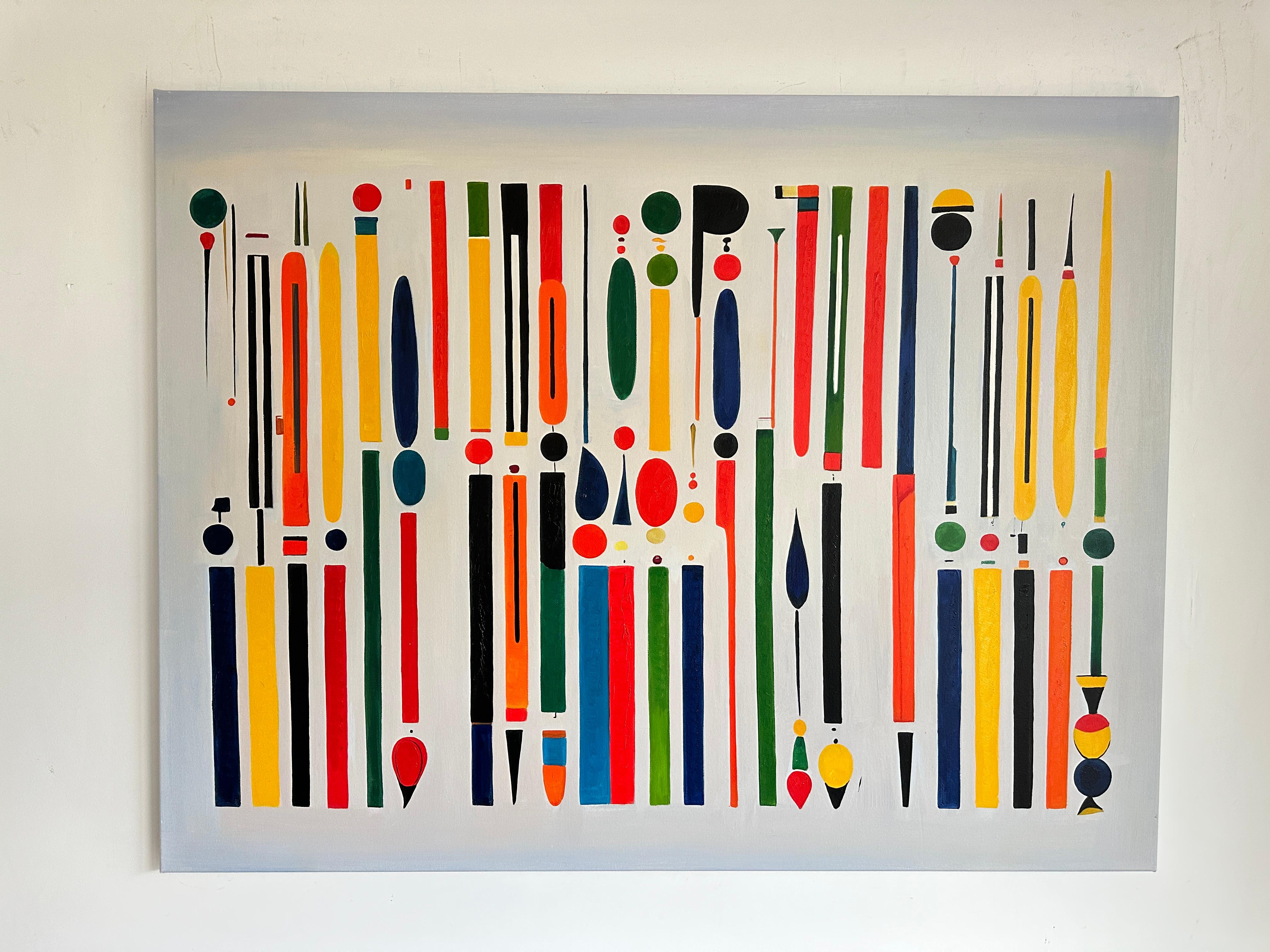 Il mio cuore batte troppo veloce - Astrazione geometrica contemporanea - Pittura ad olio - Painting Astrattismo geometrico di Lilly Muth