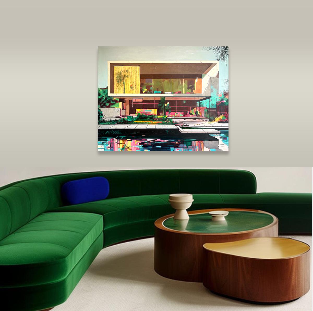 Lilly Muth's architectural paintings transport viewers on a visual journey to a different world, where imagination knows no bounds and the boundaries between reality and fantasy blur into a mesmerizing tapestry of color, form, and emotion.
The