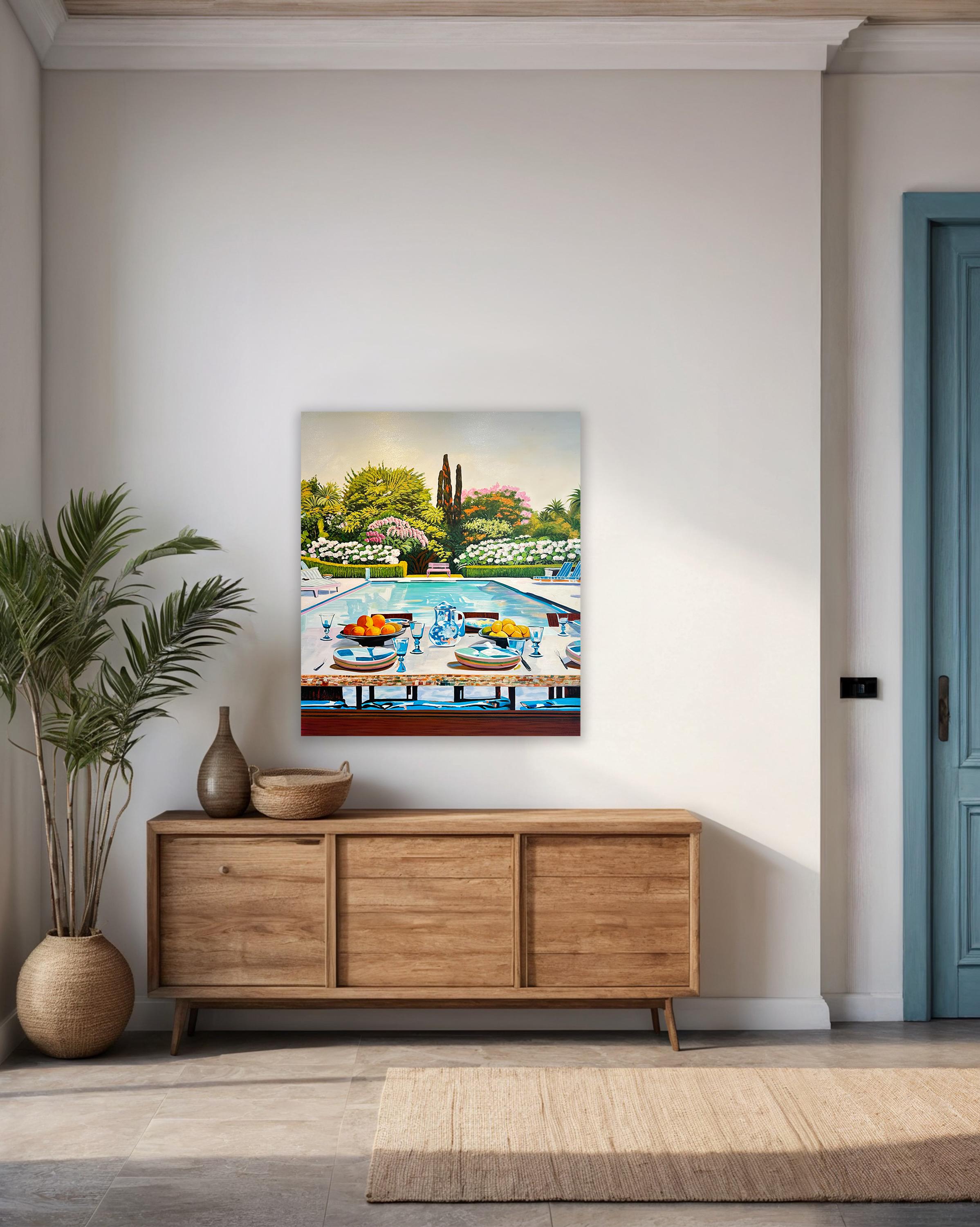 Sogni d'estate con te di Lilly Muth - Pittura ad olio di architettura contemporanea 1