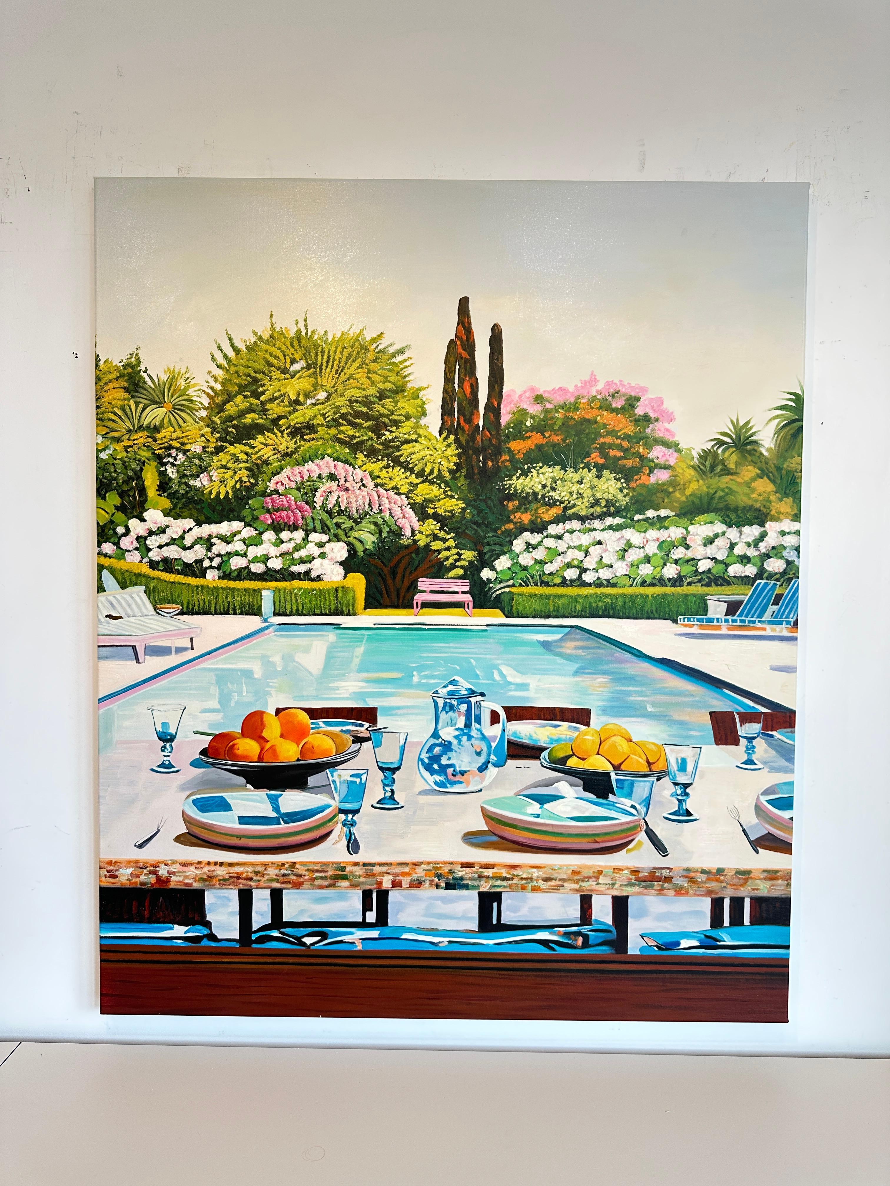 Sogni d'estate con te di Lilly Muth - Pittura ad olio di architettura contemporanea 2