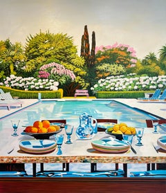 Sogni d'estate con te di Lilly Muth - Pittura ad olio di architettura contemporanea