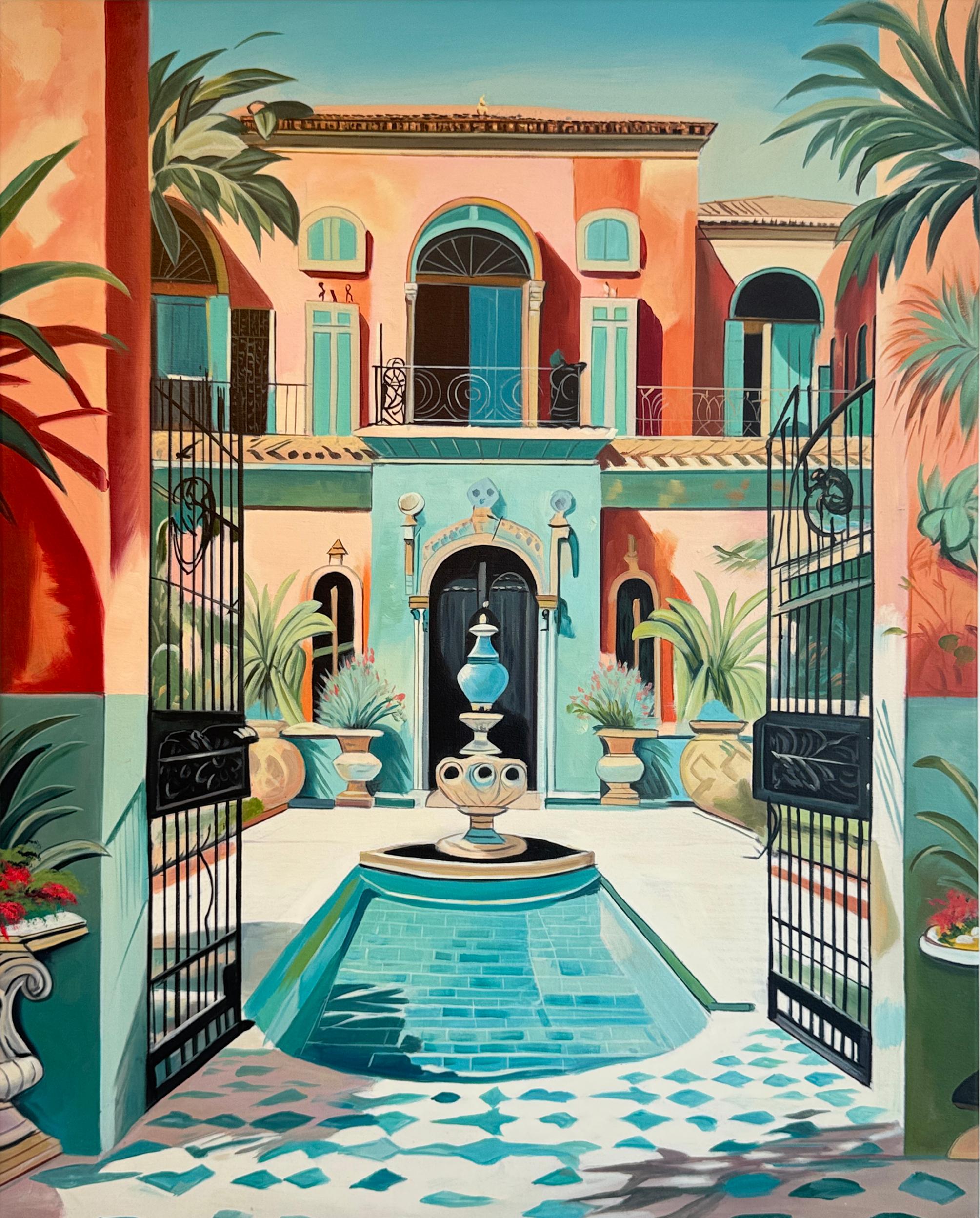 Lilly Muth's architectural paintings transport viewers on a visual journey to a different world, where imagination knows no bounds and the boundaries between reality and fantasy blur into a mesmerizing tapestry of color, form, and emotion.
The