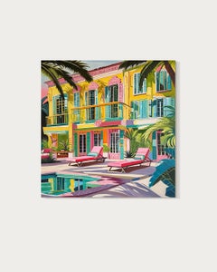 The hours melted into each other - Contemporary Architecture House Oil Painting