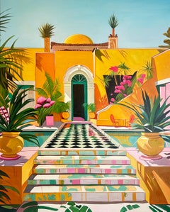 The Power of Dreams - Contemporary Architecture Oil Painting