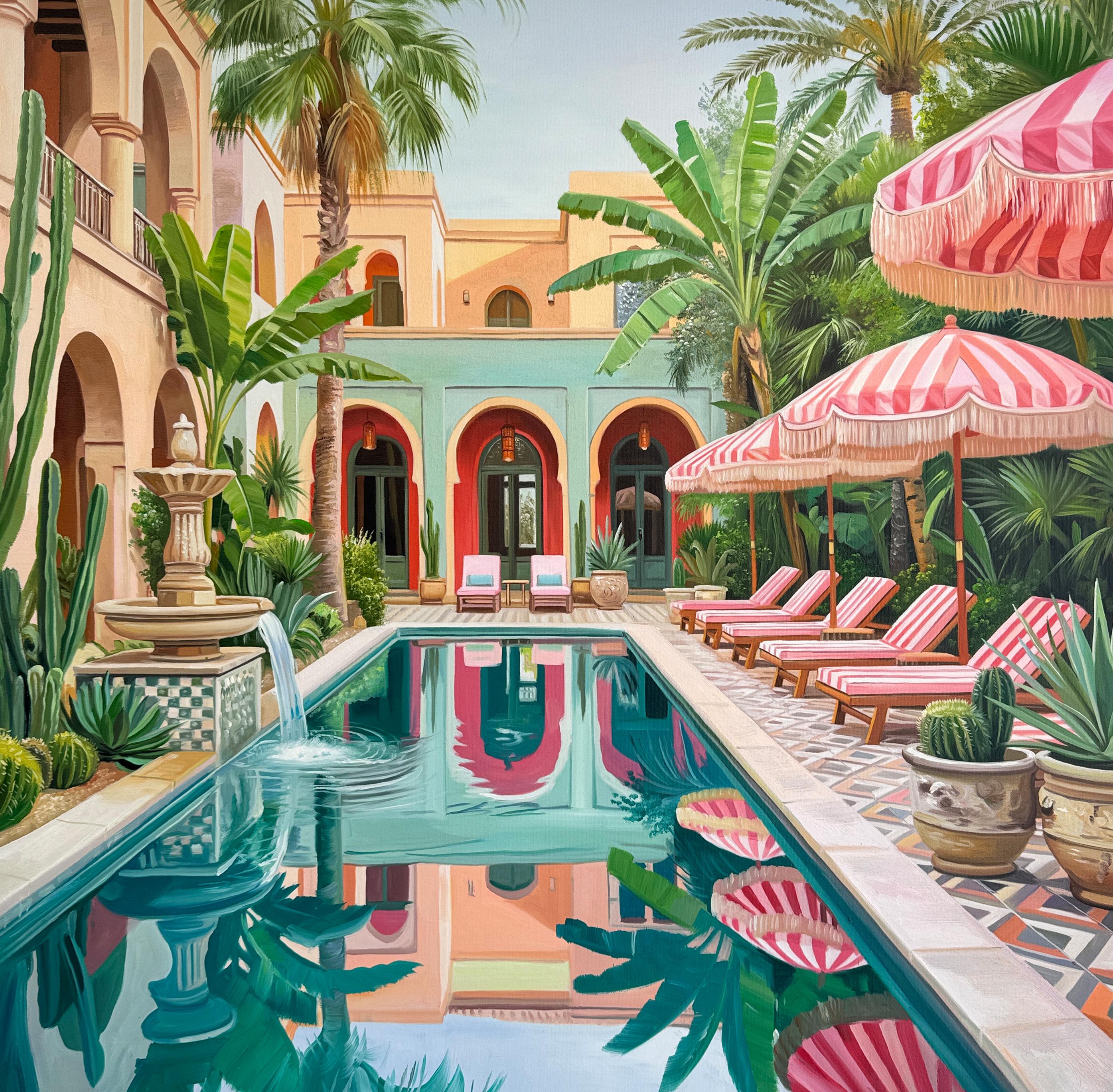 Lilly Muth's architectural paintings transport viewers on a visual journey to a different world, where imagination knows no bounds and the boundaries between reality and fantasy blur into a mesmerizing tapestry of color, form, and emotion.
The