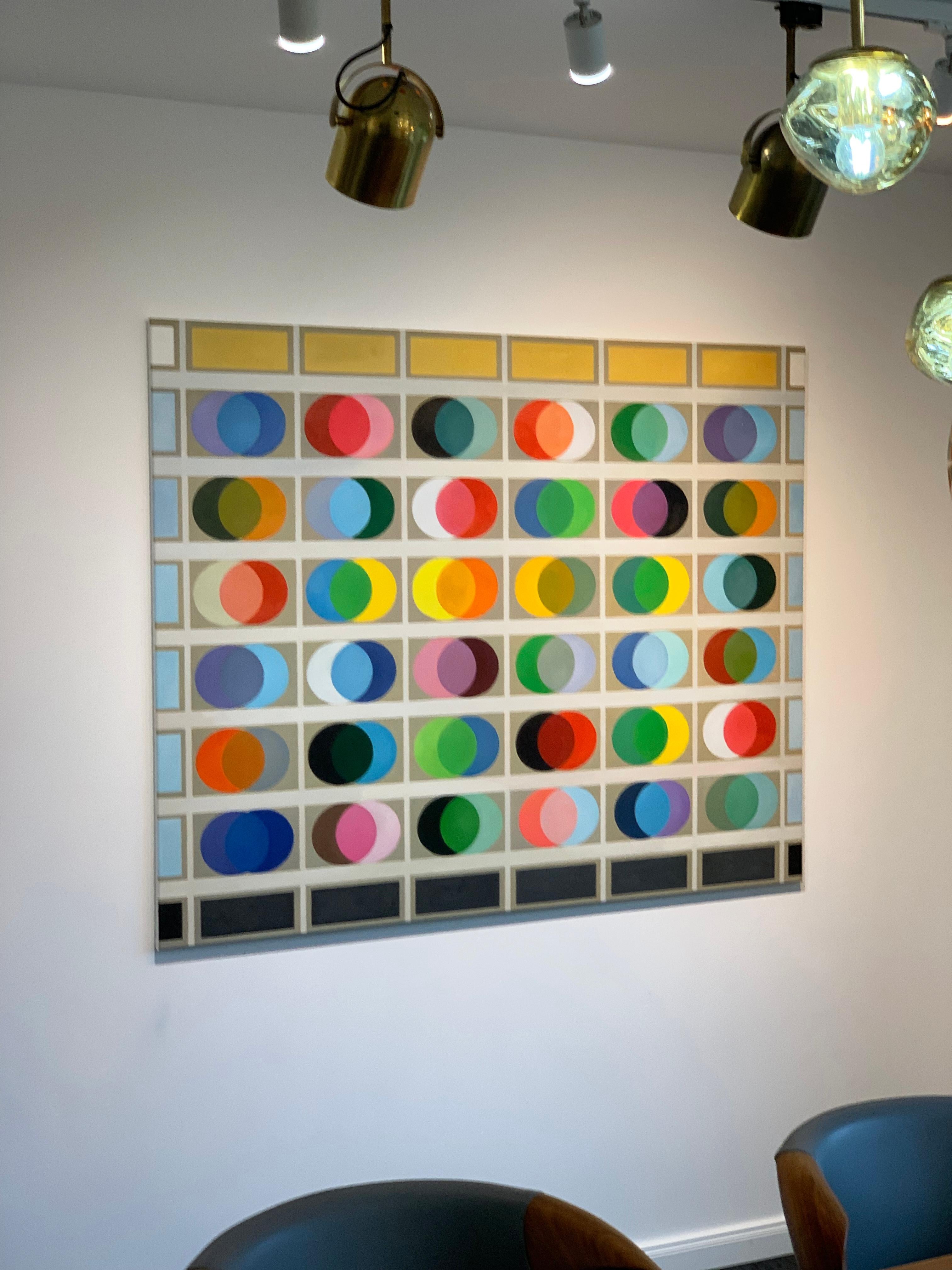 Things to Come by Lilly Muth - Contemporary geometric abstraction - Oil Painting For Sale 9