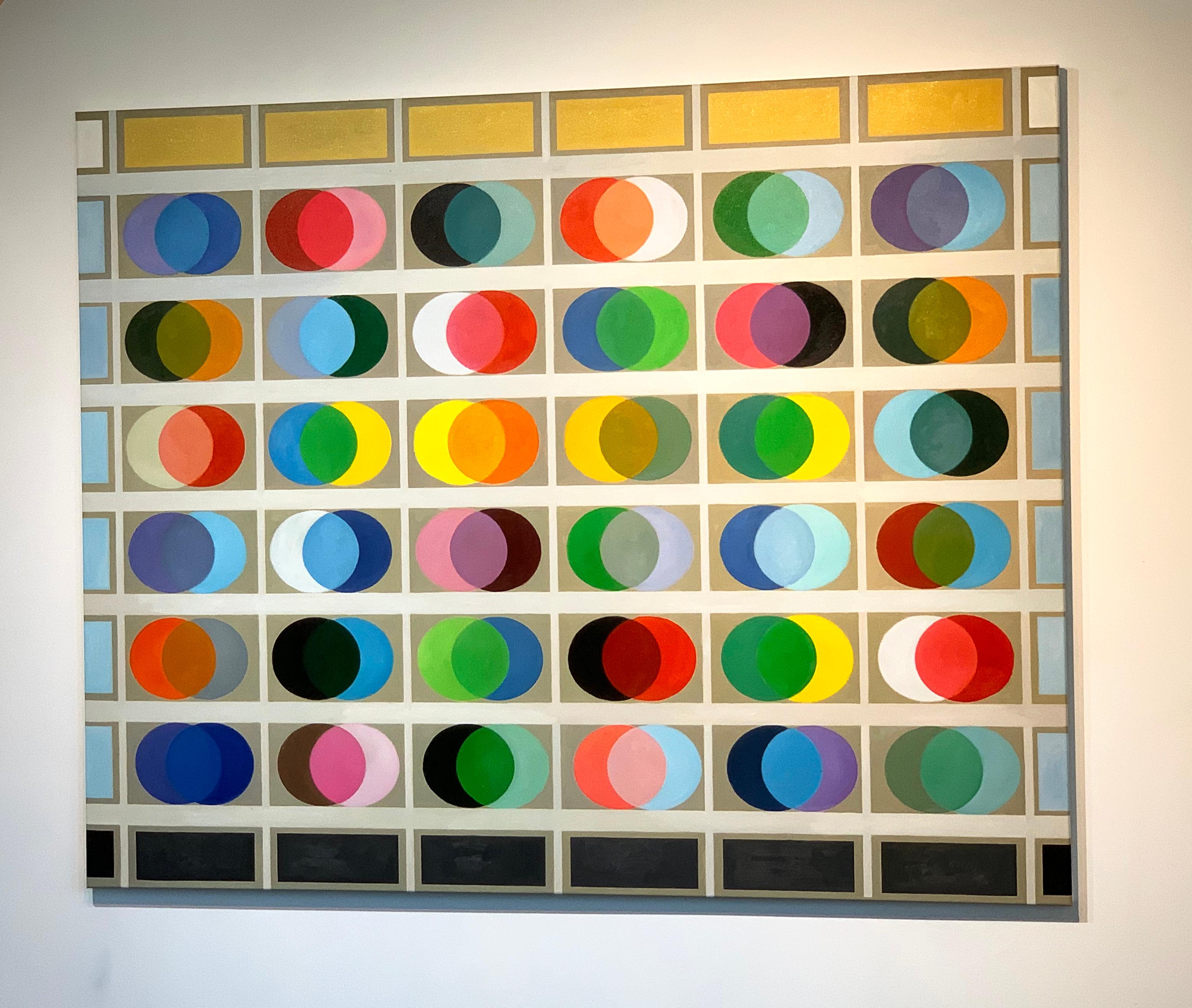 Things to Come by Lilly Muth - Contemporary geometric abstraction - Oil Painting For Sale 11