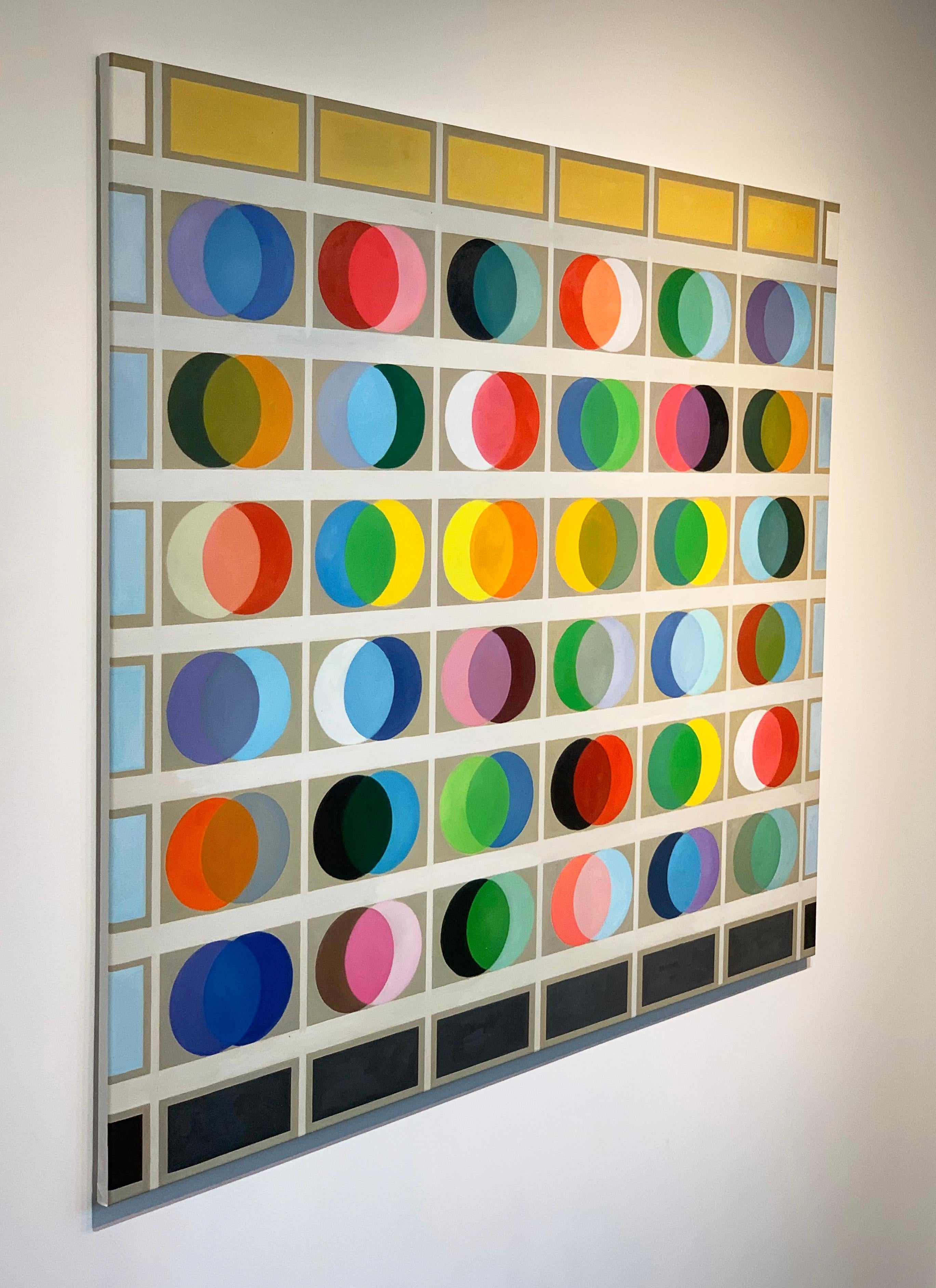 Things to Come by Lilly Muth - Contemporary geometric abstraction - Oil Painting For Sale 12
