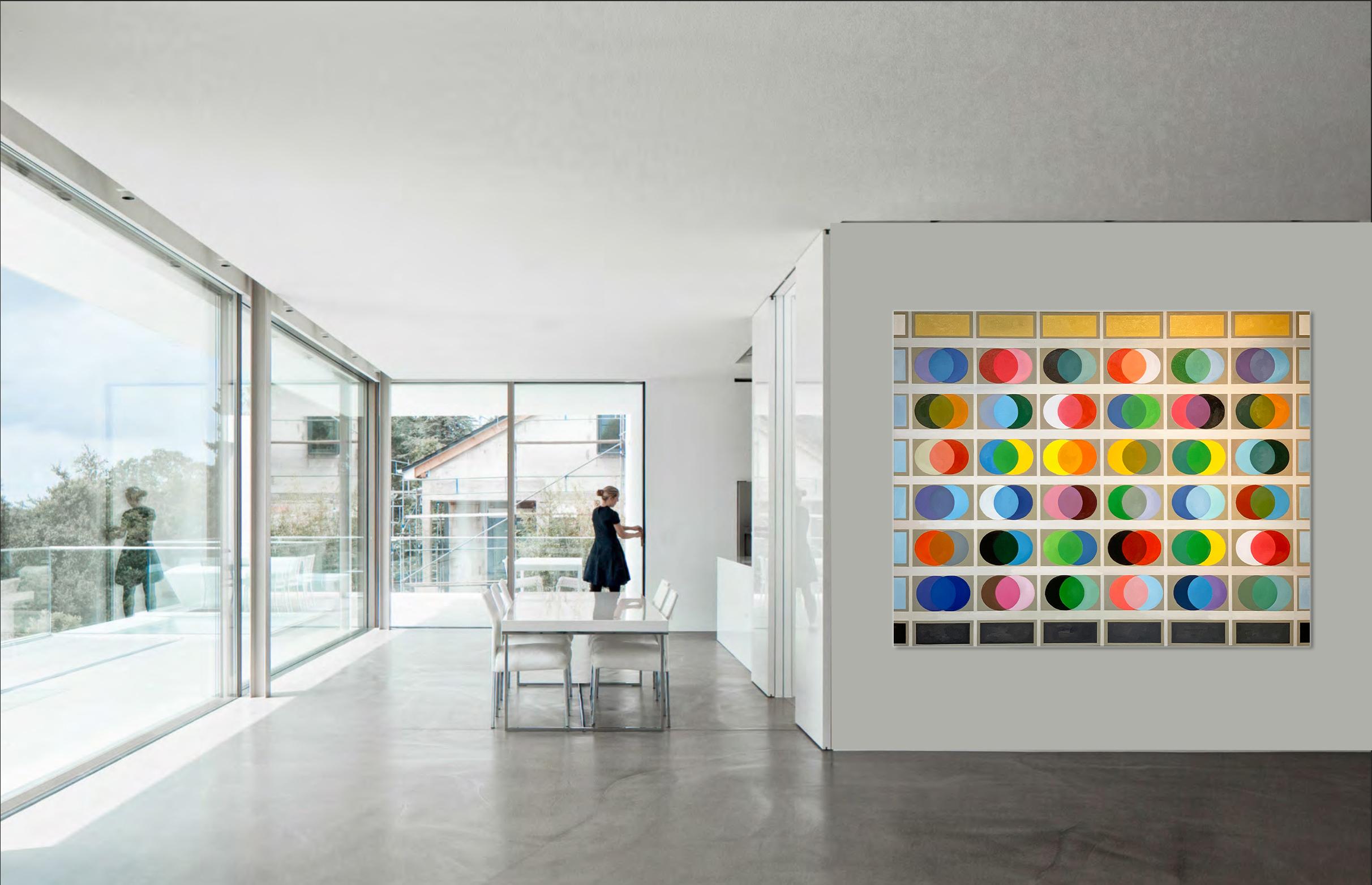 Things to Come by Lilly Muth - Contemporary geometric abstraction - Oil Painting For Sale 13